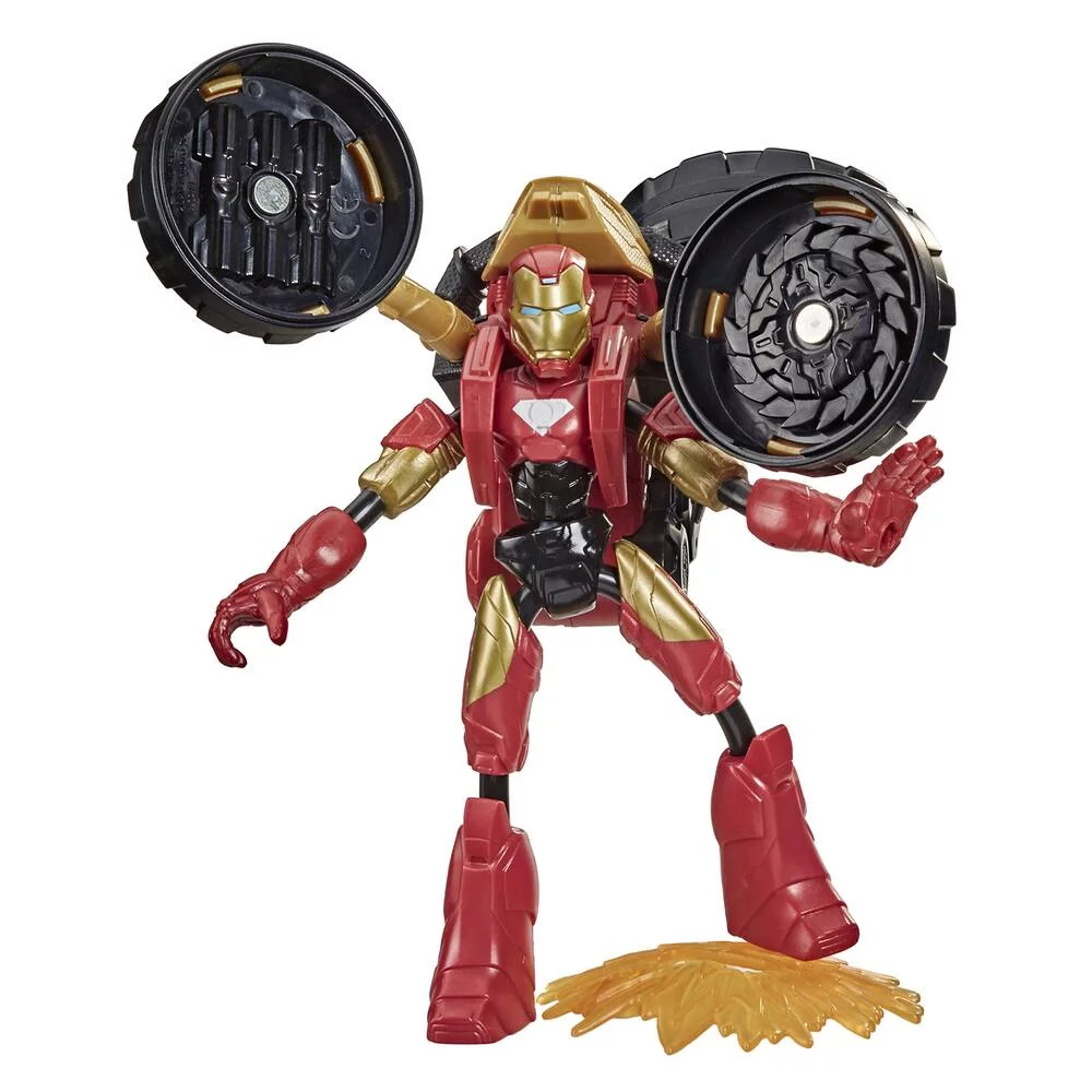 MARVEL - AVENGERS - FIGURINE - IRON MAN - BEND AND FLEX ET VEHICULE