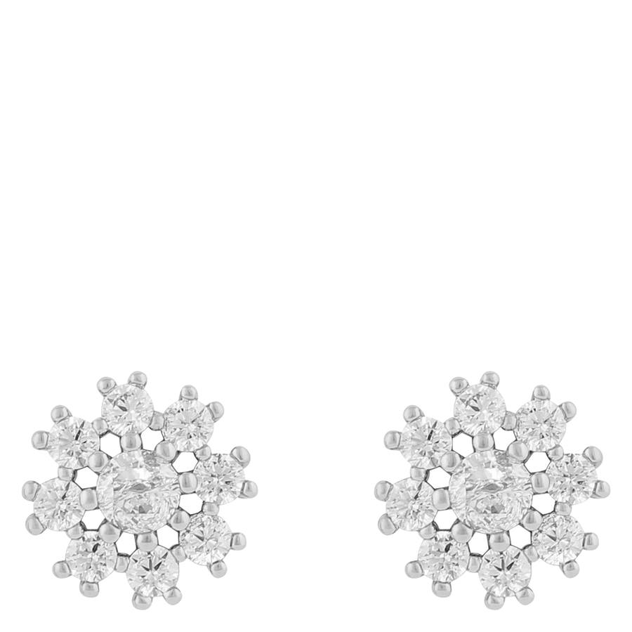 Snö Of Sweden Trinnie Round Earring Silver/Clear