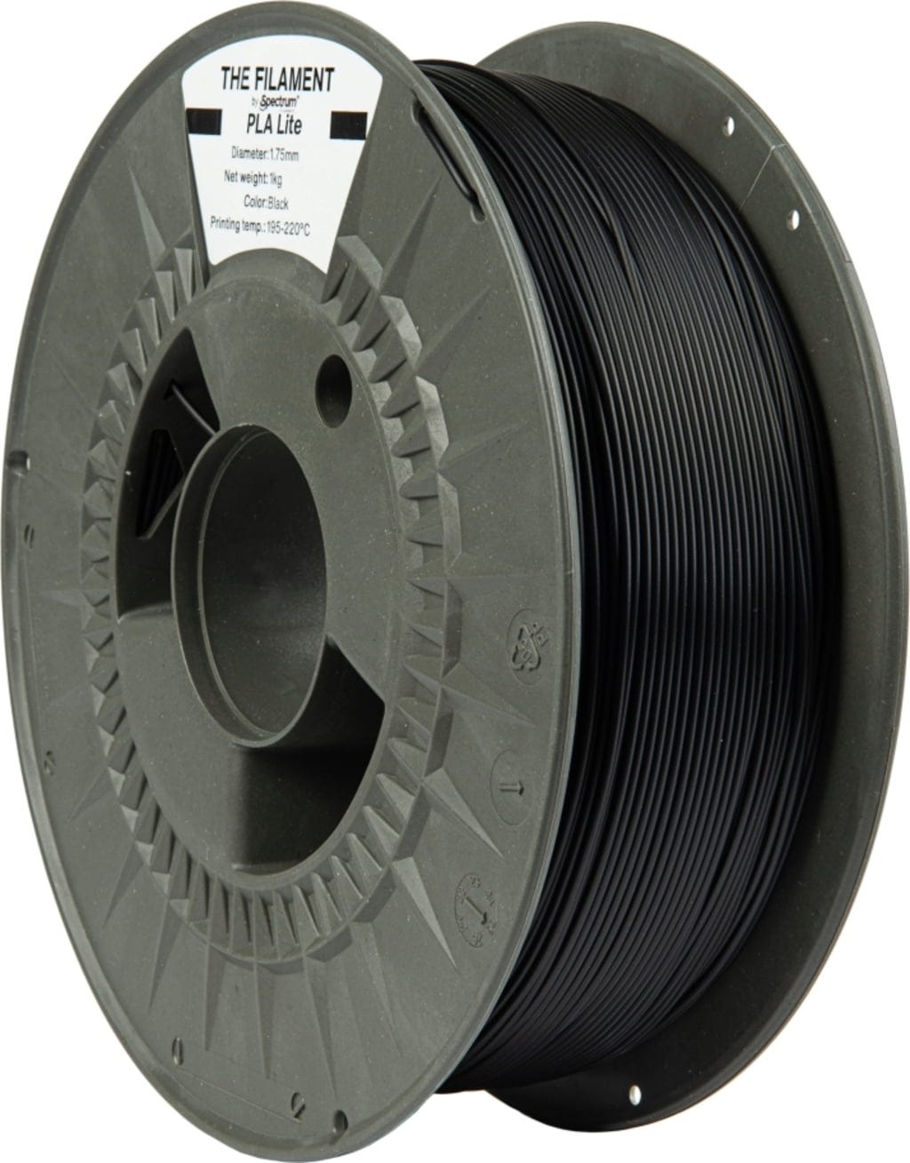 The Filament  PLA Lite Black, 1,75 mm / 1000 g    Zuverlässiges PLA Filament für den Alltag in Black