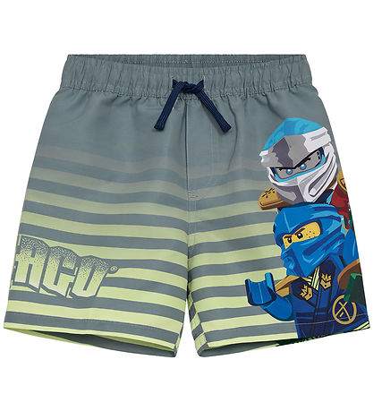 LEGO® Ninjago Badeshorts - LwAgan 305 - Hellgrün m. Print