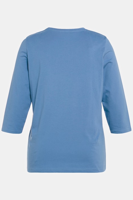 Bellieva-Shirt, Stillfunktion, A-Linie, Punkte, 3/4-Arm