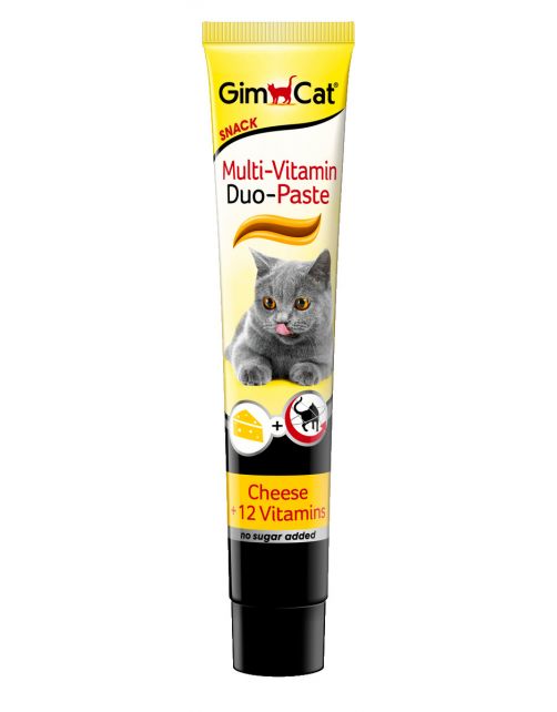 Gimcat Duo-Pasta Kaas Met 12 Vitamines - Kattensnack - Kaas 50 g Multi-Vitamine