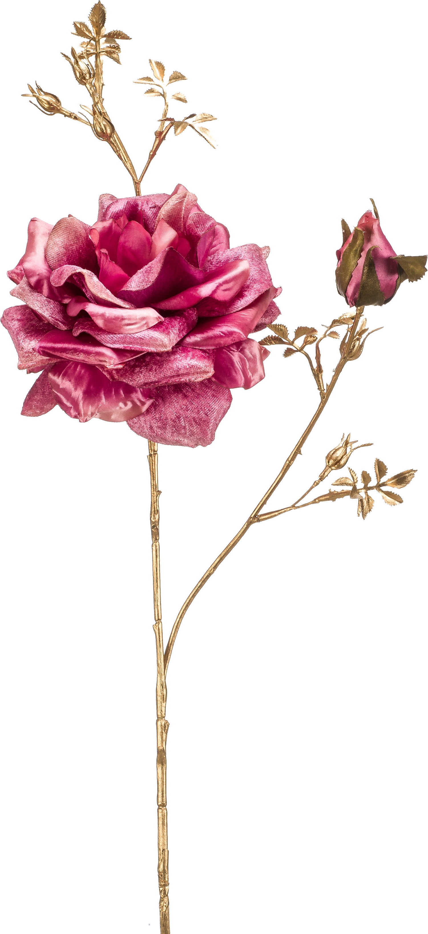Emerald kunstbloem Roos roze 75 cm