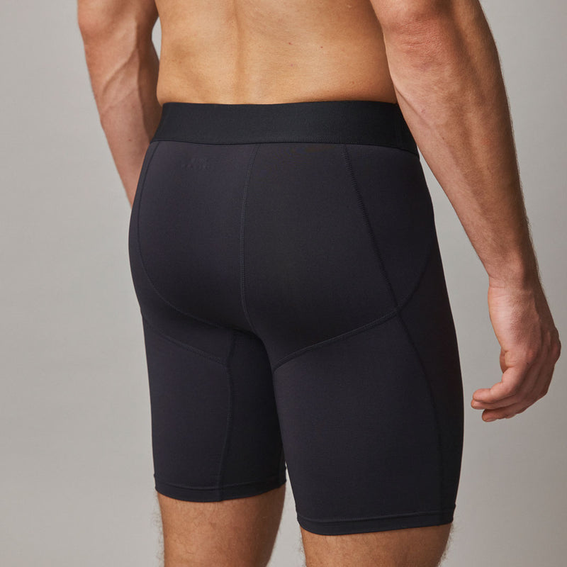 Radlerhose Herren aus recyceltem Polyester Schwarz