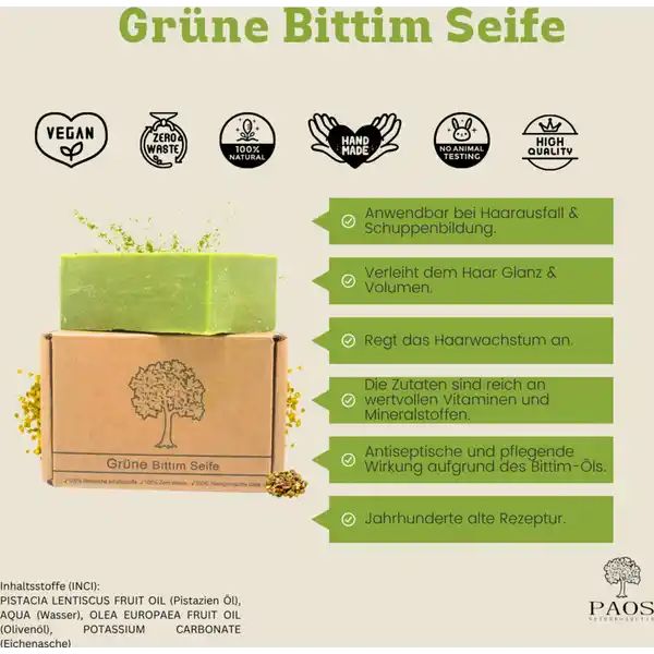 Grüne Bittim Seife