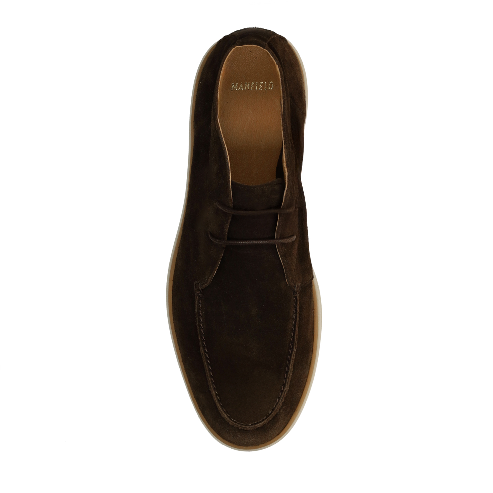 Bruine suède veterschoenen