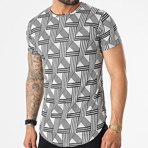 Tee Shirt Oversize DD80 Blanc Noir