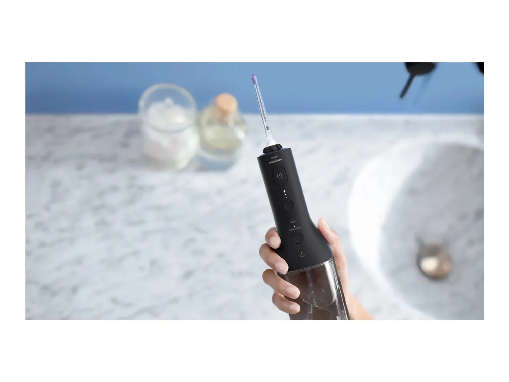 Philips Sonicare Power Flosser 3000 HX3826 - Mundskylning - trådløs - sort