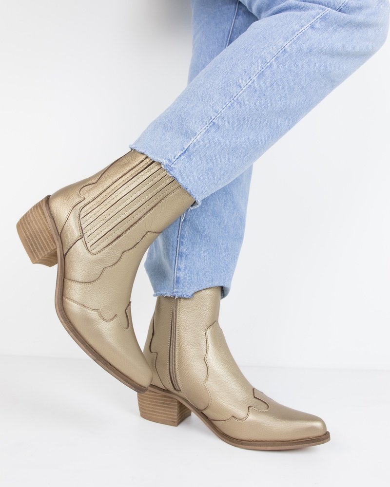 Nelson Rits- & gesloten boots  - goud