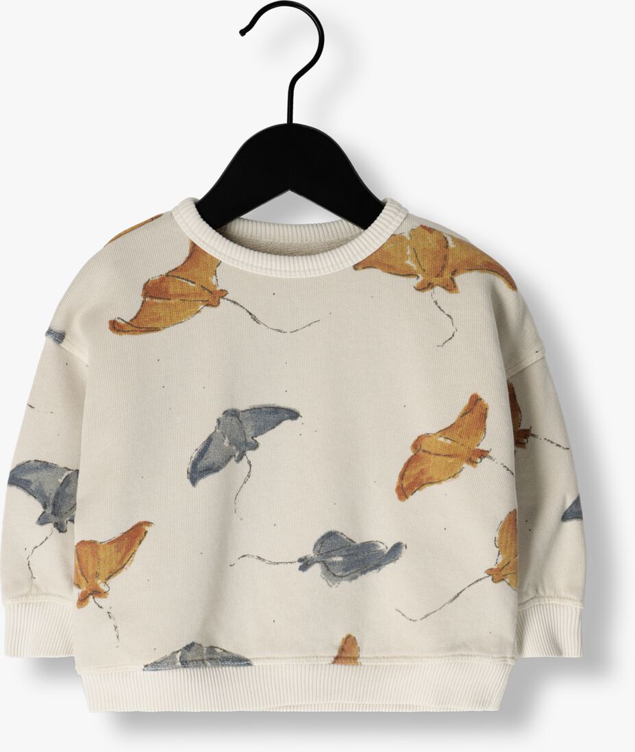 PLAY UP beige play up sweater printed fleece sweater