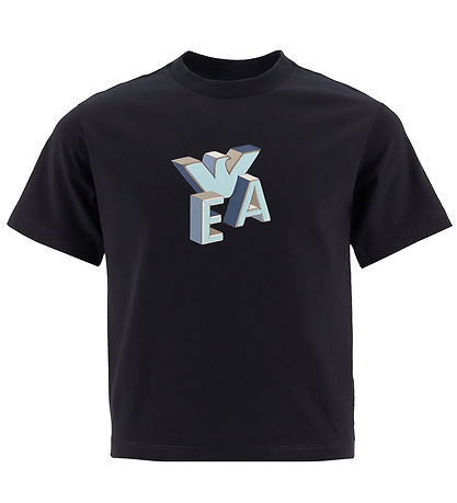 Emporio Armani T-Shirt - 2er-Pack - Schwarz/Beige m. Print