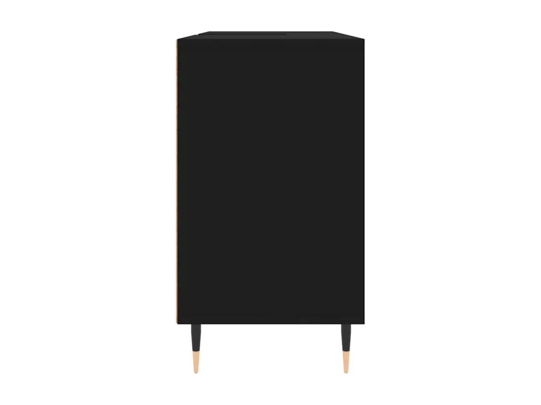 Armoire de salle de bain noir 80x33x60 cm bois d'ingénierie