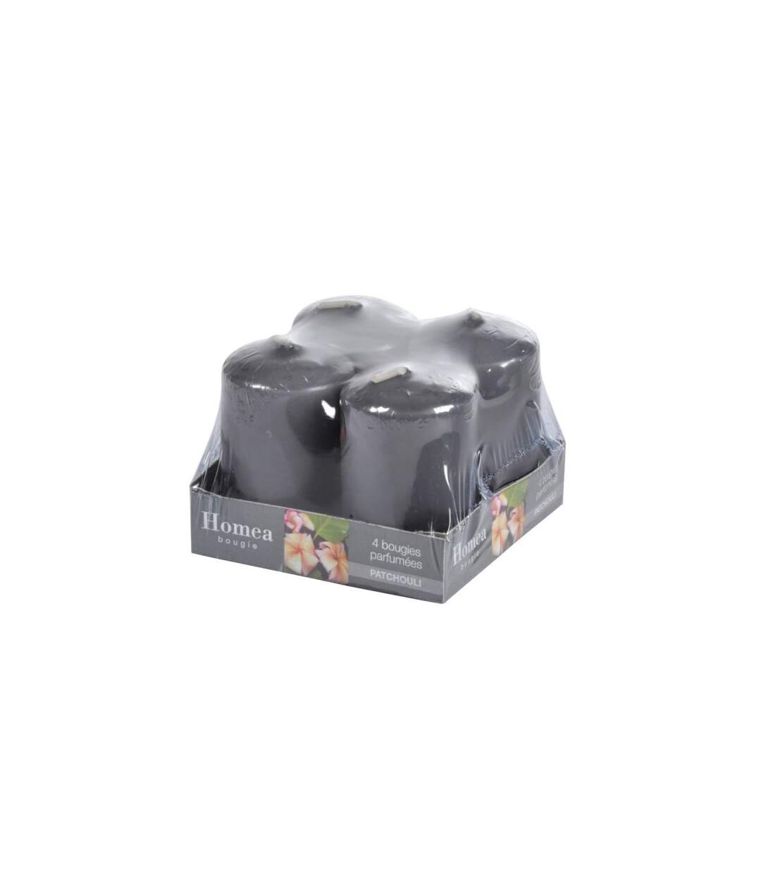 Paris Prix - Lot De 4 Bougies Parfumées essentiel 6cm Patchouli