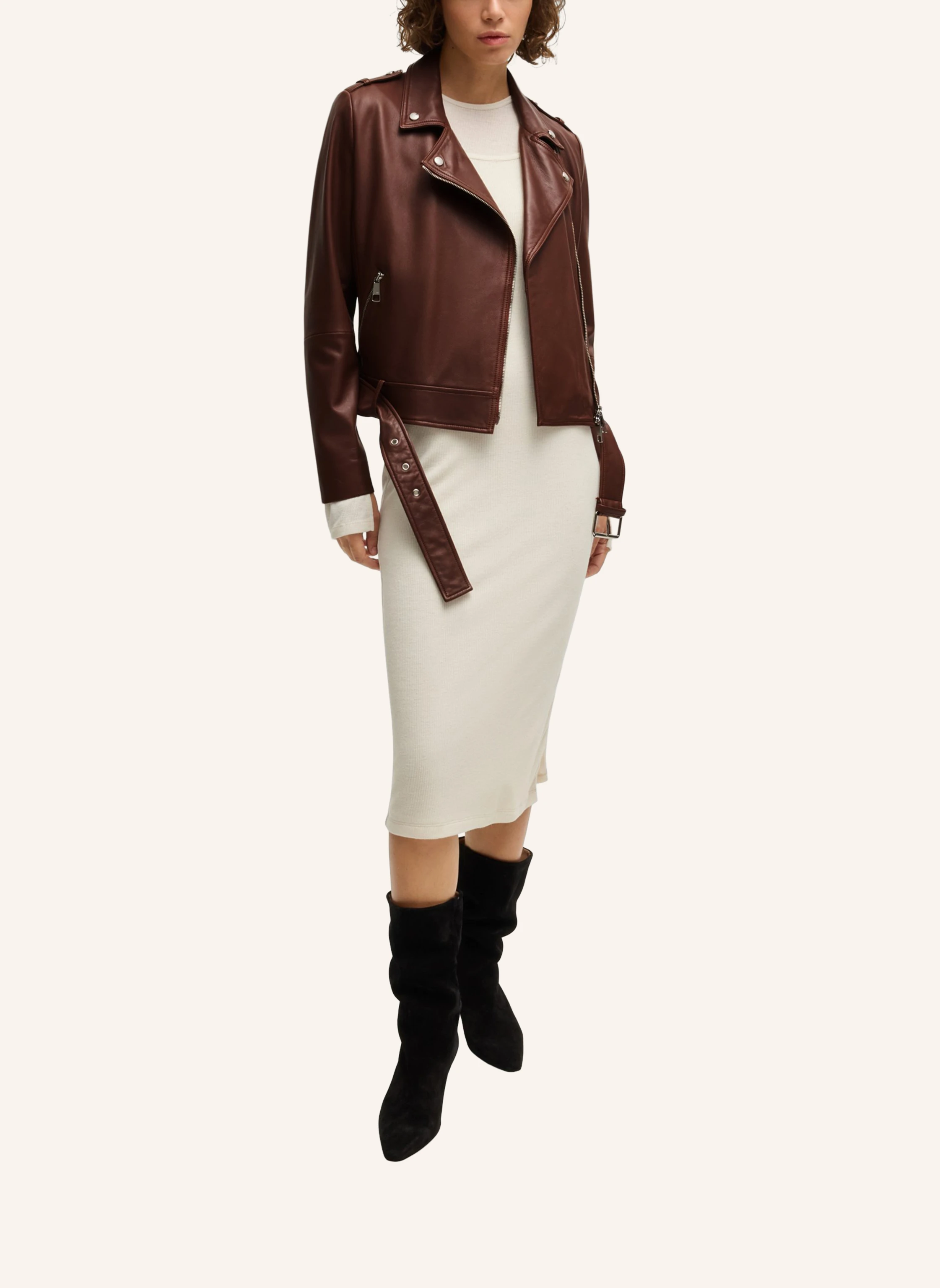 BOSS Lederjacke C_SAMELI Regular Fit