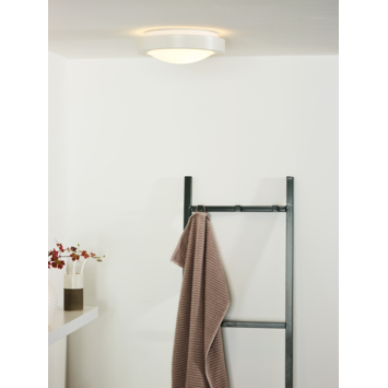 Lucide plafonnière Fresh E27 ø 27 cm wit