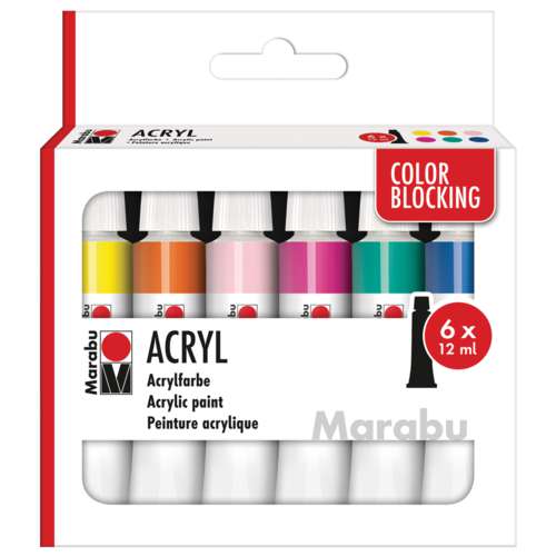 Marabu Acrylfarben COLOR BLOCKING, 6er-Set