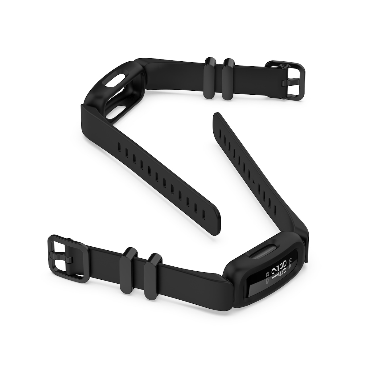 Silikonklokkerem for Fitbit Inspire 2, Fitbit Ace 3 Sort
