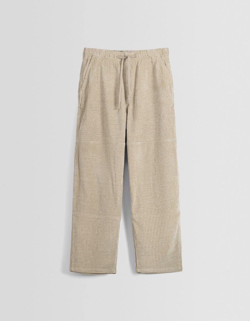 Calças de chenille estilo skater