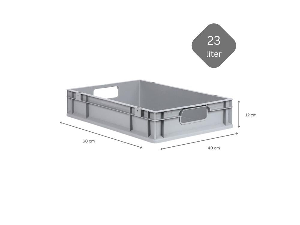 PROREGAL Eurobox Nextgen Economy Handgrepen Open HxBxD 12 x 40 x 60 cm 23 Liter Euro Container Transportbox Stapelbak
