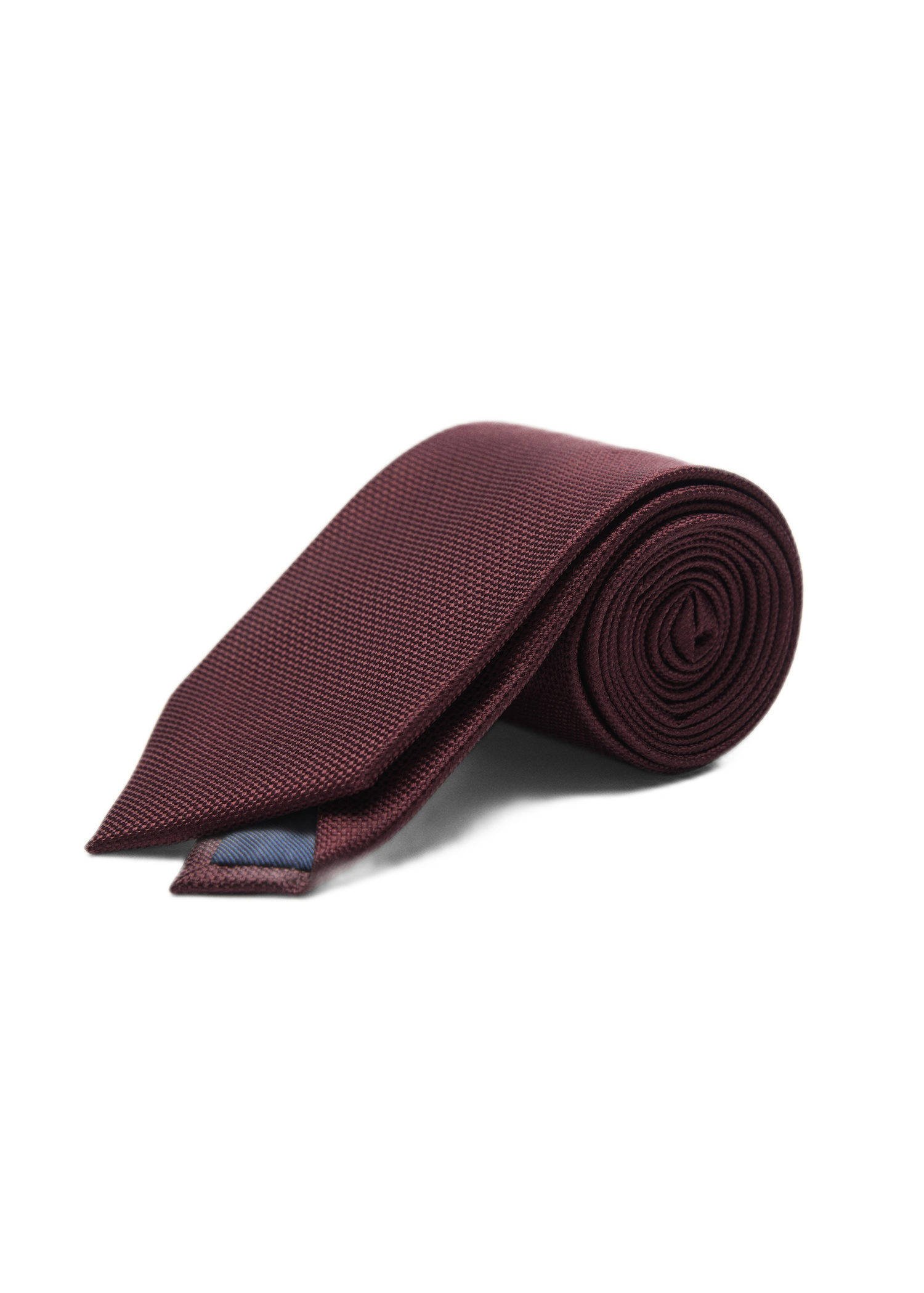 Mango Man stropdas met structuur donkerrood