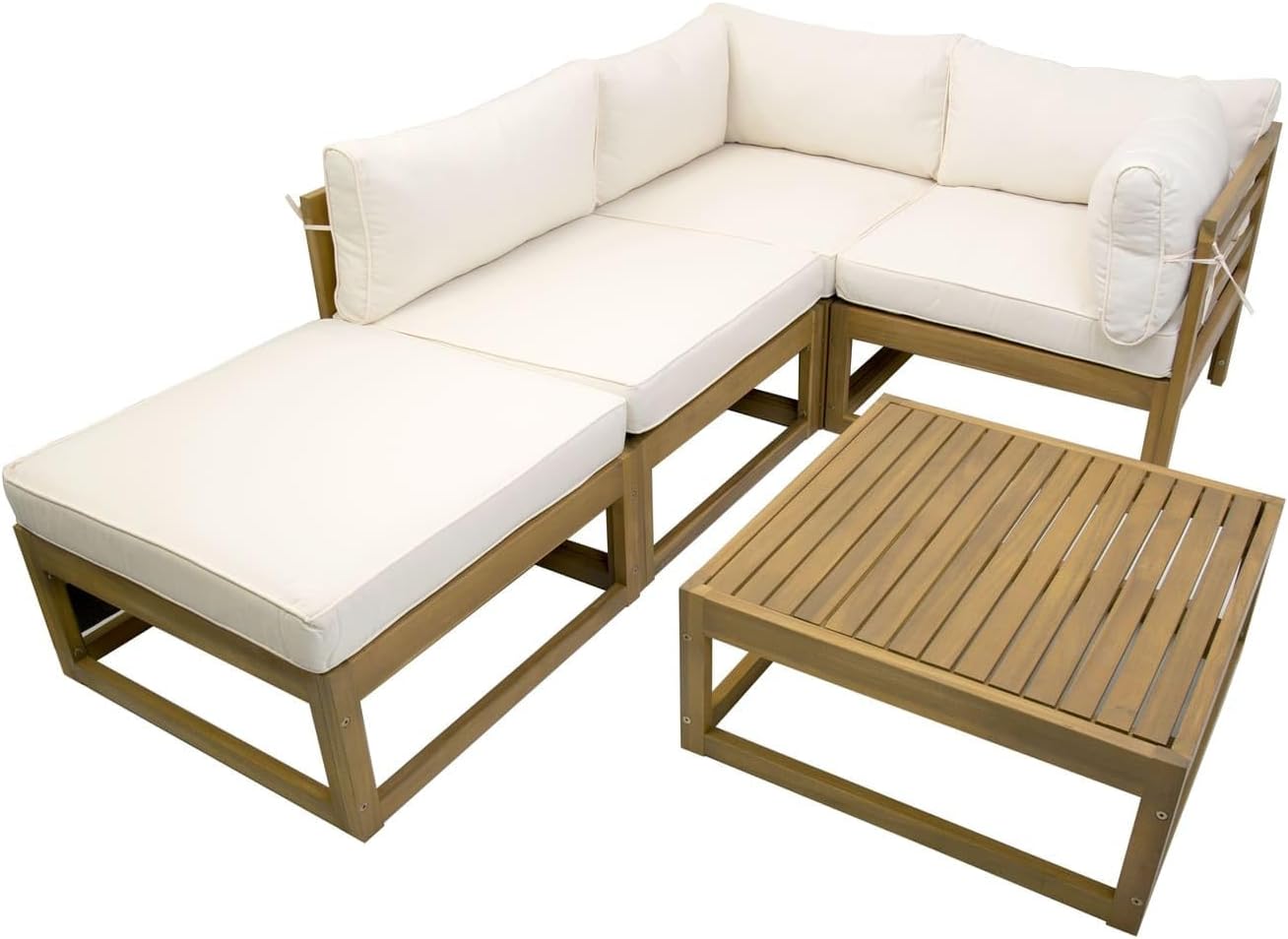 bellavista Modul-Lounge Karmoy - Gartenlounge aus Holz - Gartenmöbelset - Multifunktions-Lounge - Akazienholz - über 10 Stellmöglichkeiten - waschbare Bezüge - inkl. Sitz- und Rückenkissen