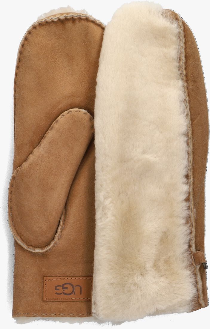 UGG cognac ugg handschoenen exposed sheepskin mitten