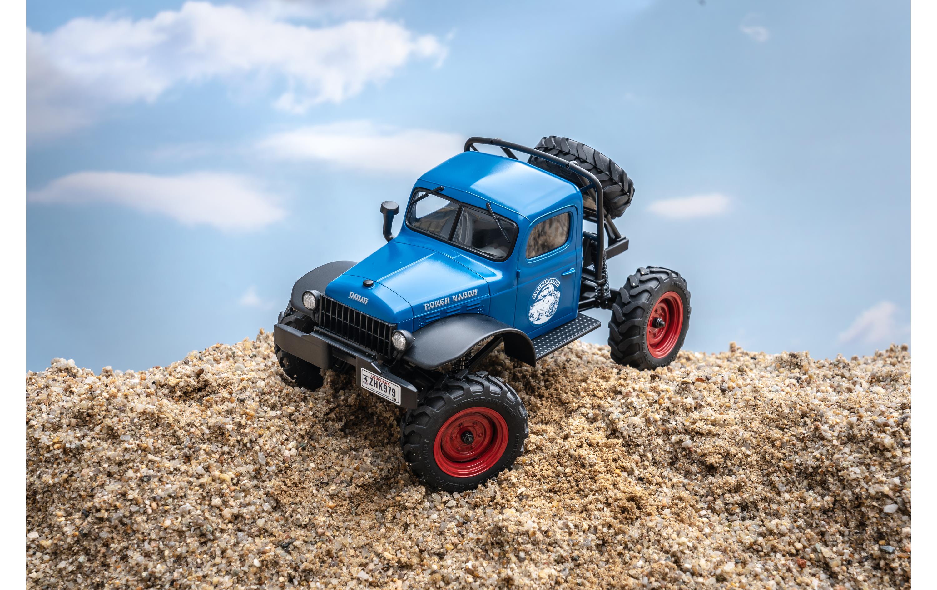 Scale Crawler FCX24 Power Wagon Mud-Racer, Blau 1:24, RTR<br>Rock Crawler im Miniformat mit 2-Gang Getriebe