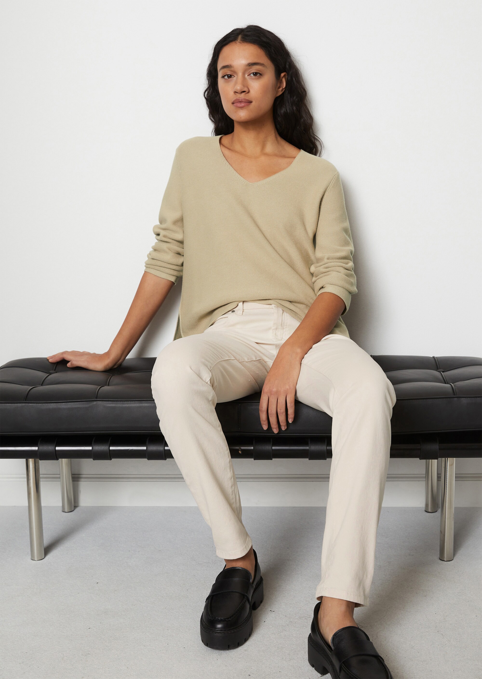 V-Neck-Pullover looseaus Organic Cotton