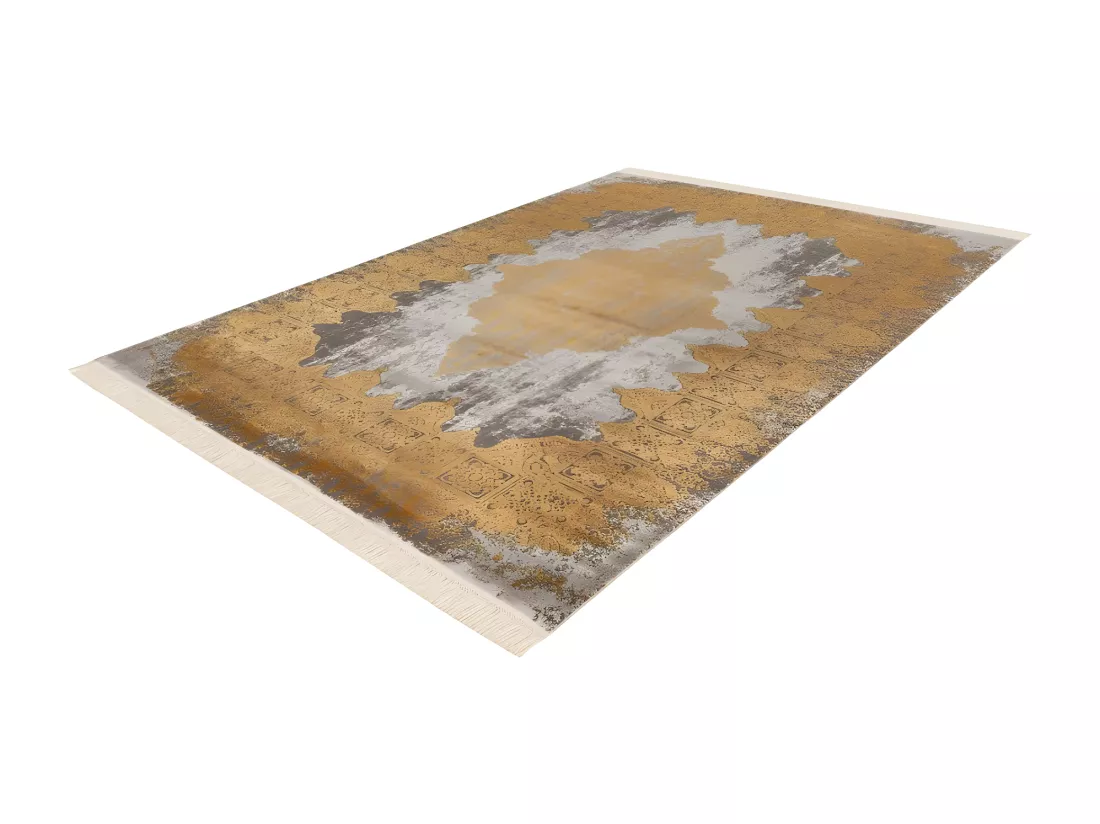 Tapis Pierre Cardin 290x200cm, design E109E coloris doré - Confort et élégance pour votre intérieur