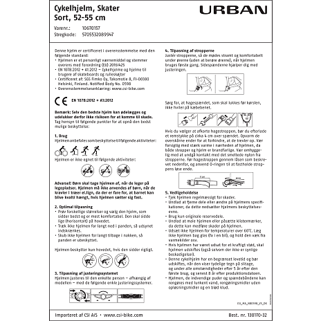 Urban skaterhjelm - sort