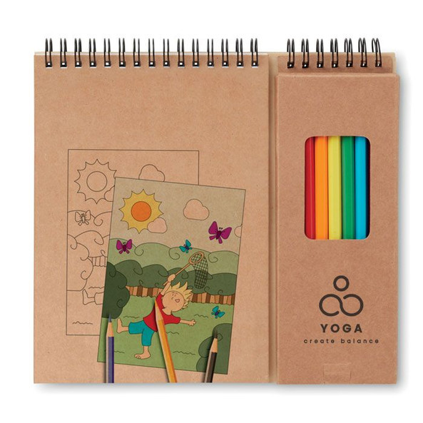 GiftRetail MO8769 - COLOPAD Set de coloriage avec bloc