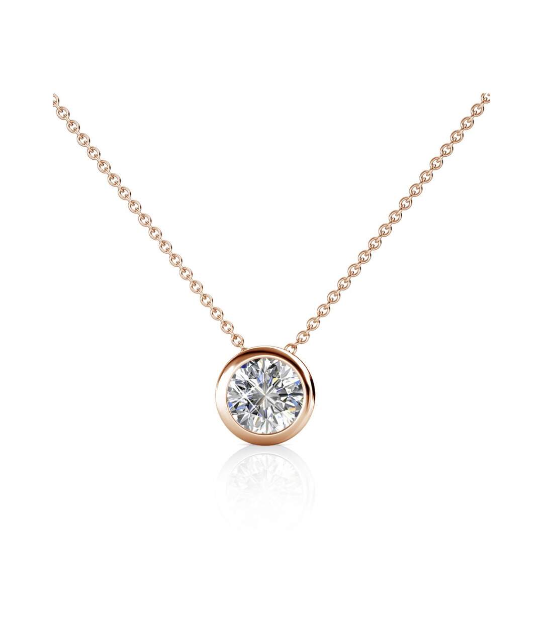 Pendentifs Simplicity - Or Rosé et Cristal