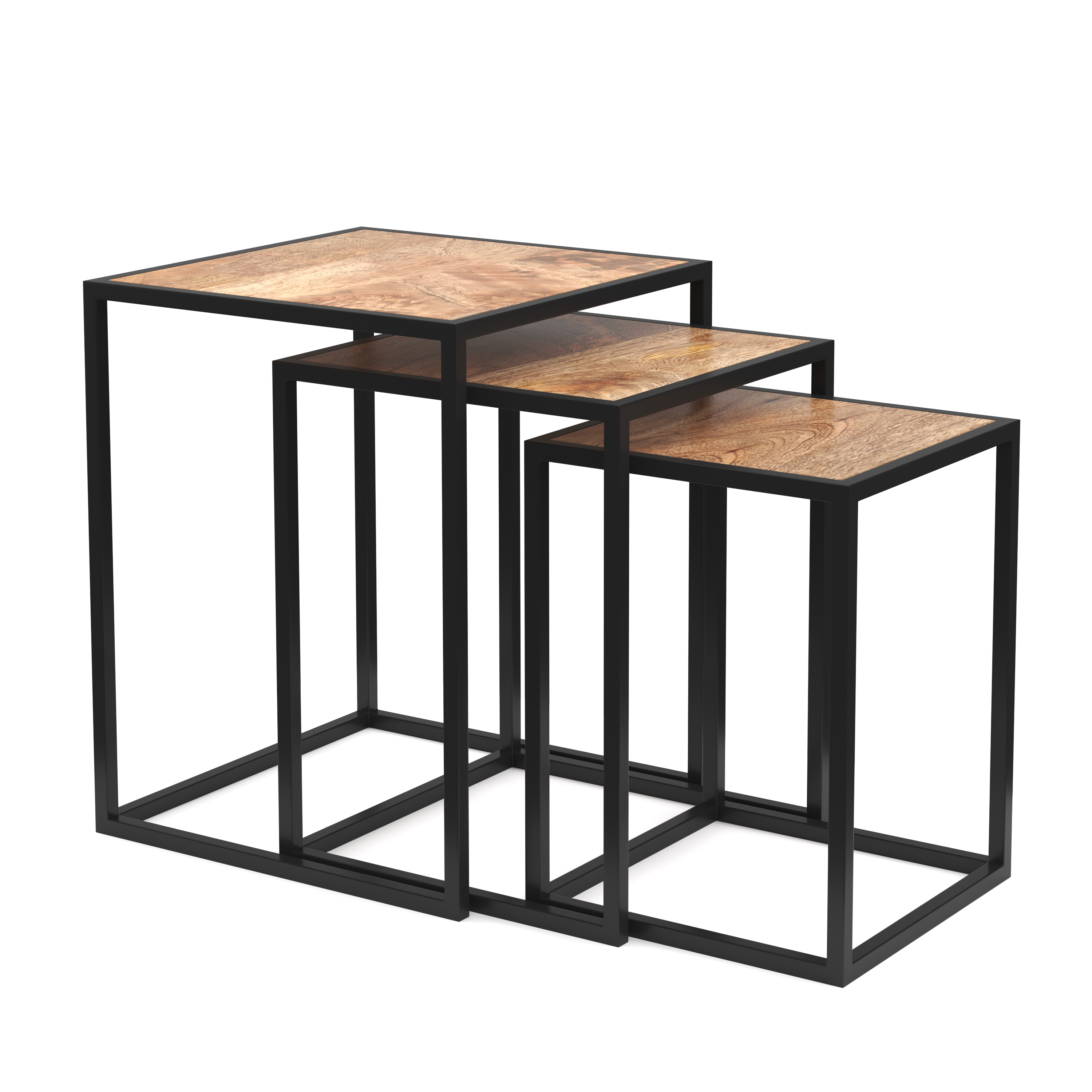 Beistelltisch Holz TIMO 3-teilig