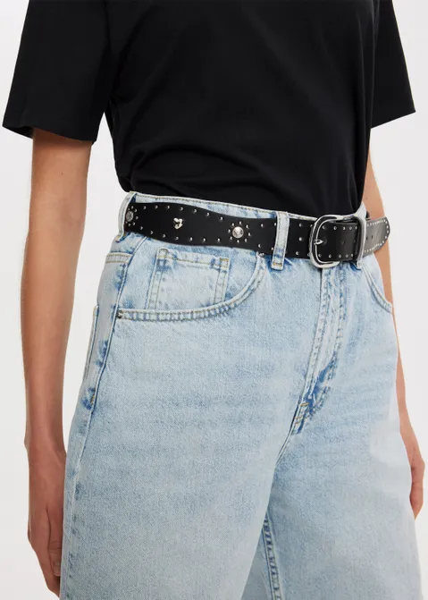 Riem met decoratieve details zwart (ZWART)