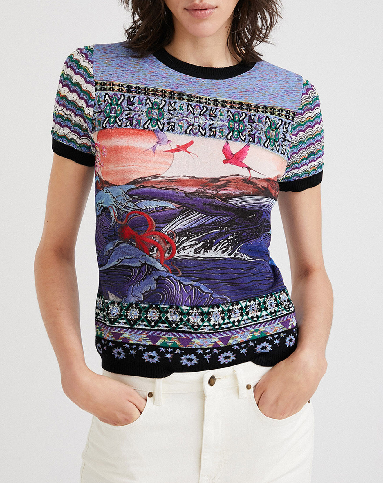 Desigual Top Maia bleu royal
