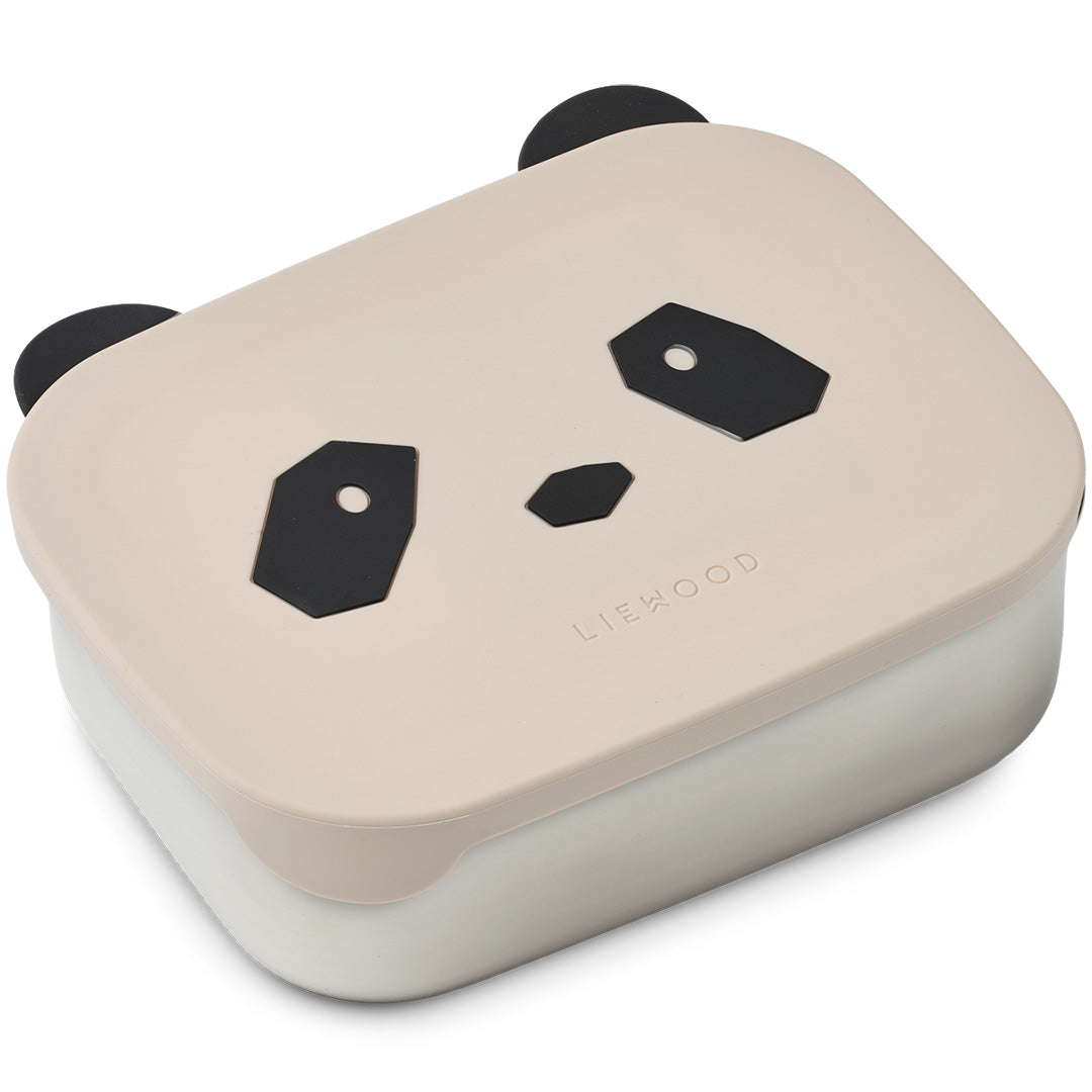 liewood rvs broodtrommel arthur - panda - sandy