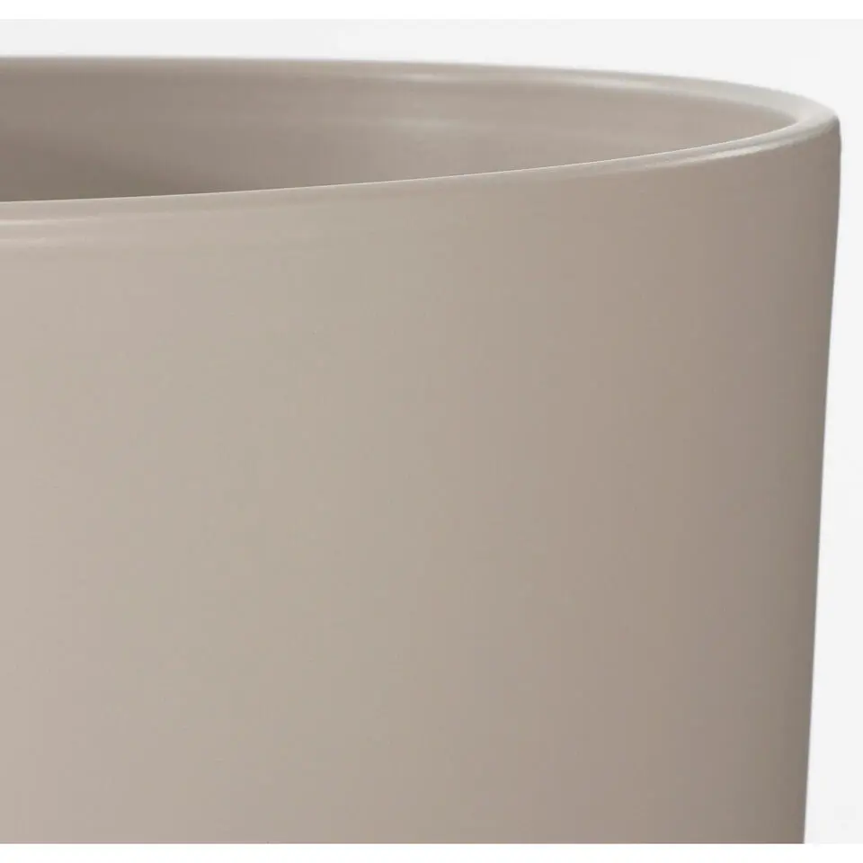 Mica Decorations Bloempot - taupe - keramiek - D12 x H11 cm