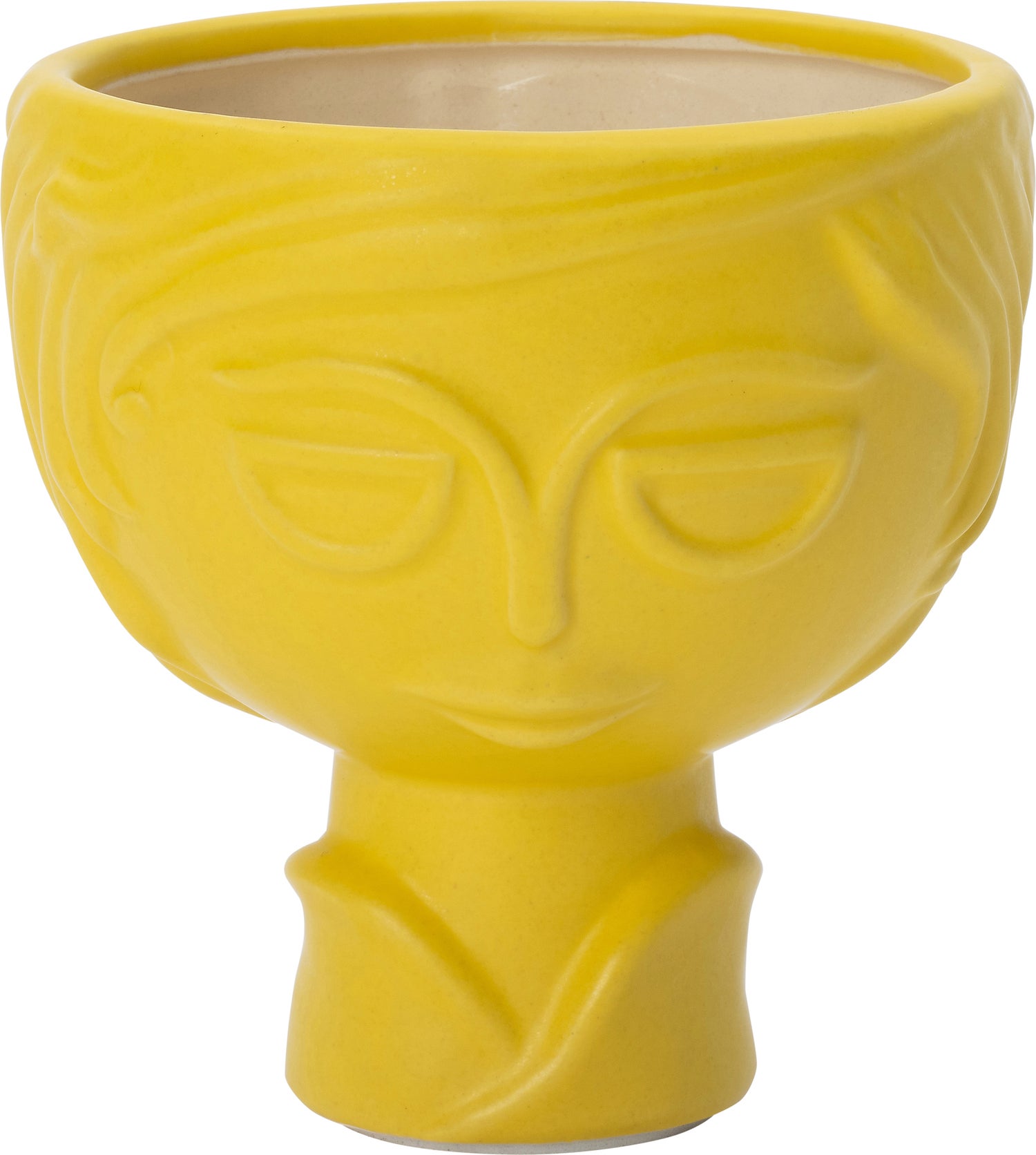Intratuin bloempot Norell geel D 11,5 H 11,5 cm
