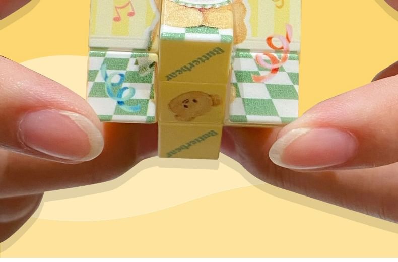 Butterbear - Butterbear Puzzelkubus Sleutelhanger