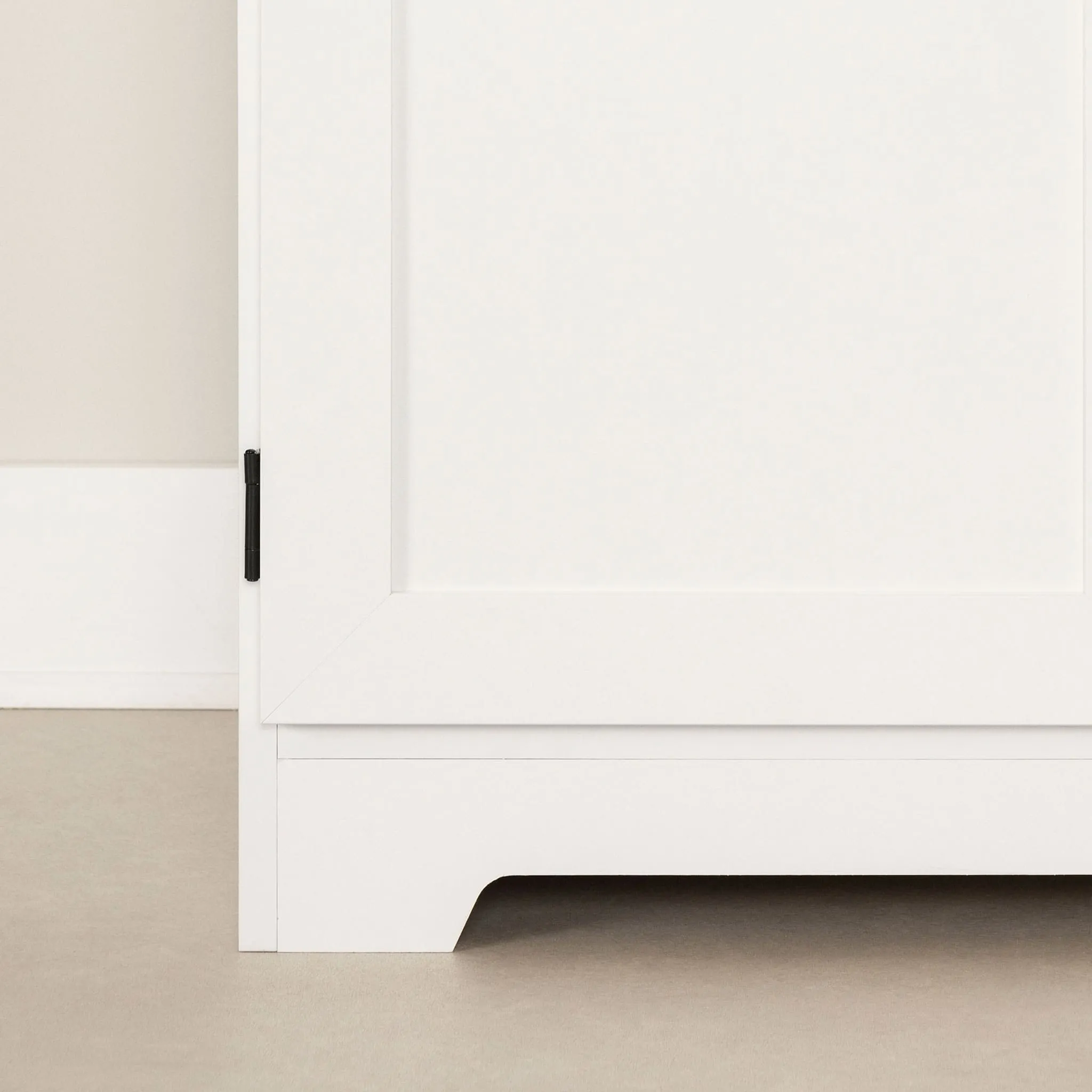South Shore Armoire de rangement avec 2 portes - Farnel Blanc solide