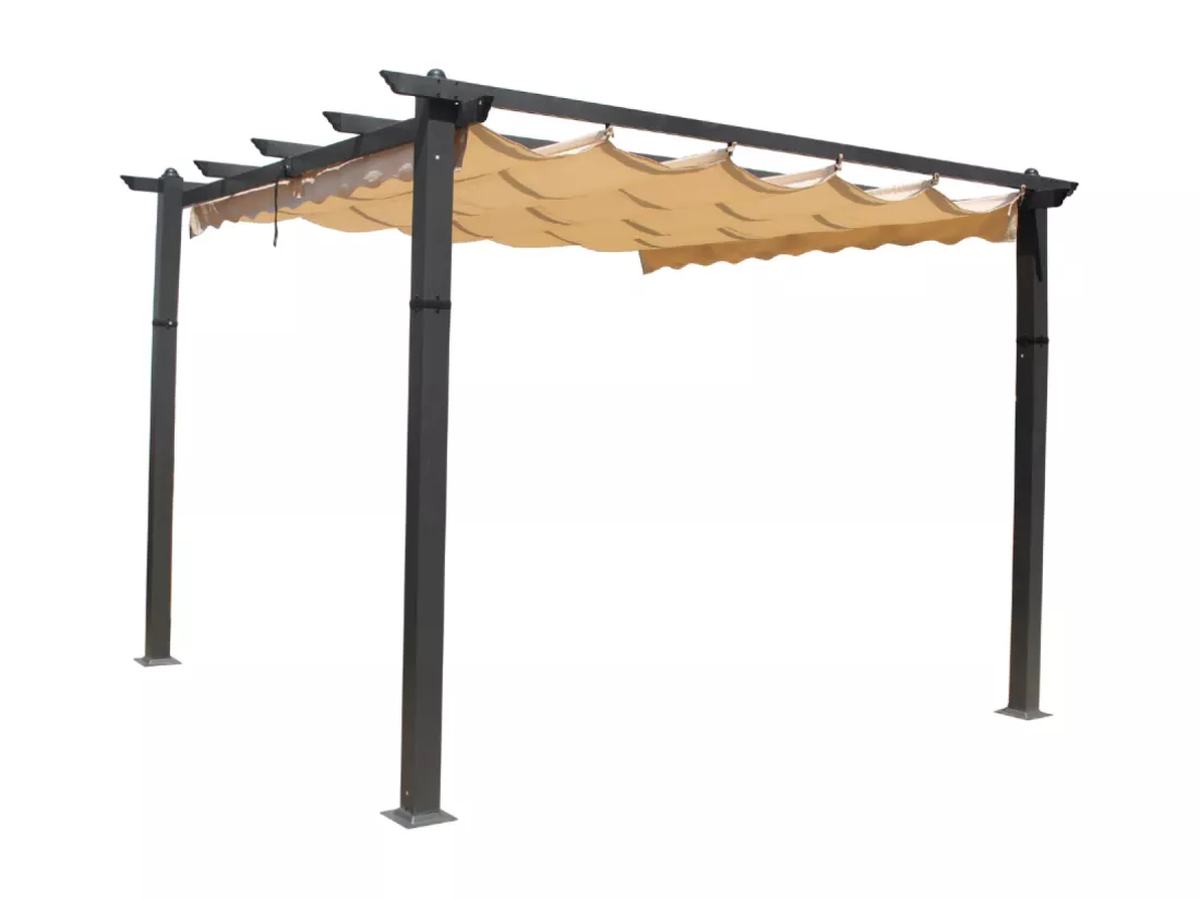 Pergola taupe 3x3m en aluminium Gazebo