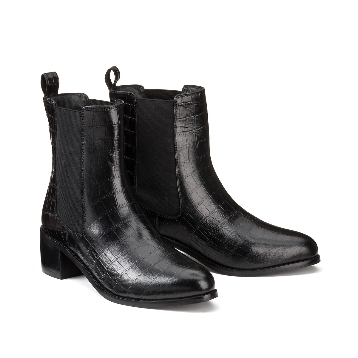 LA REDOUTE COLLECTIONS PLUS<br>Botas Leren com espírito kroko e hak