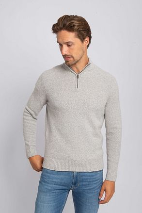 Suitable Half Zip Pullover Boiled Wool Grijs PU-BOIWO-HZ-24 FCD38183 Grey kopen