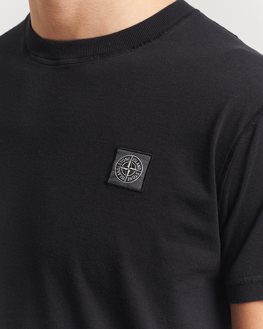 Stone Island Organic Cotton Fissato Effect T-Shirt Black
