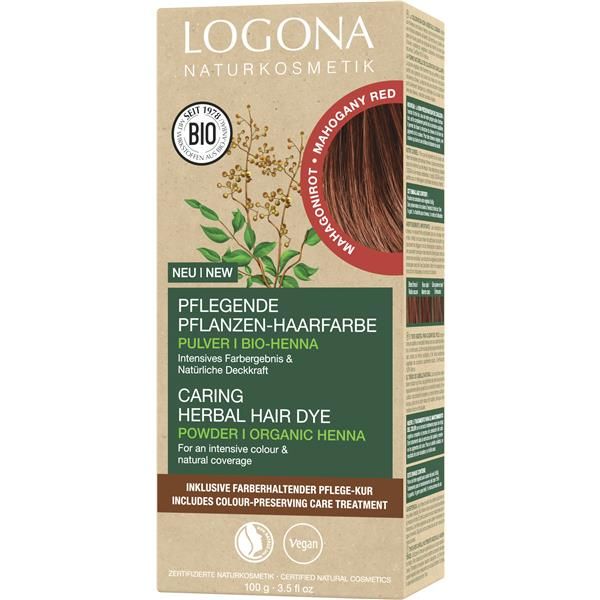 Colorante Capilar Vegetal Pó Bio - Vermelho Mogno