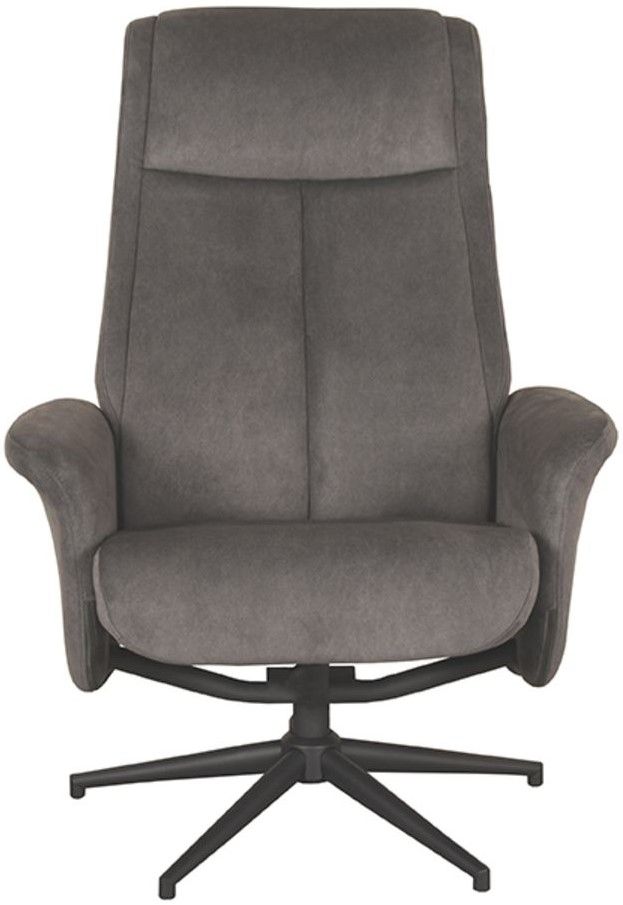 Relaxfauteuil Antraciet Cosmo CH-73.023 Bergen B77 x D76 x H105 cm