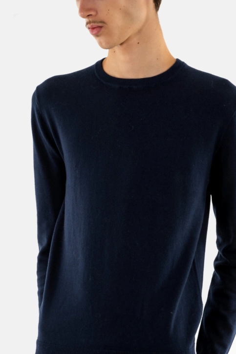 Pull hiver superdry essential 5ej carbon navy marl