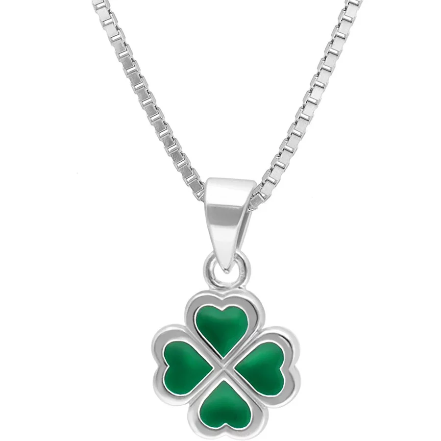 trendor Kinder-Halskette Silber 925 Collier mit Glücksbringer silver