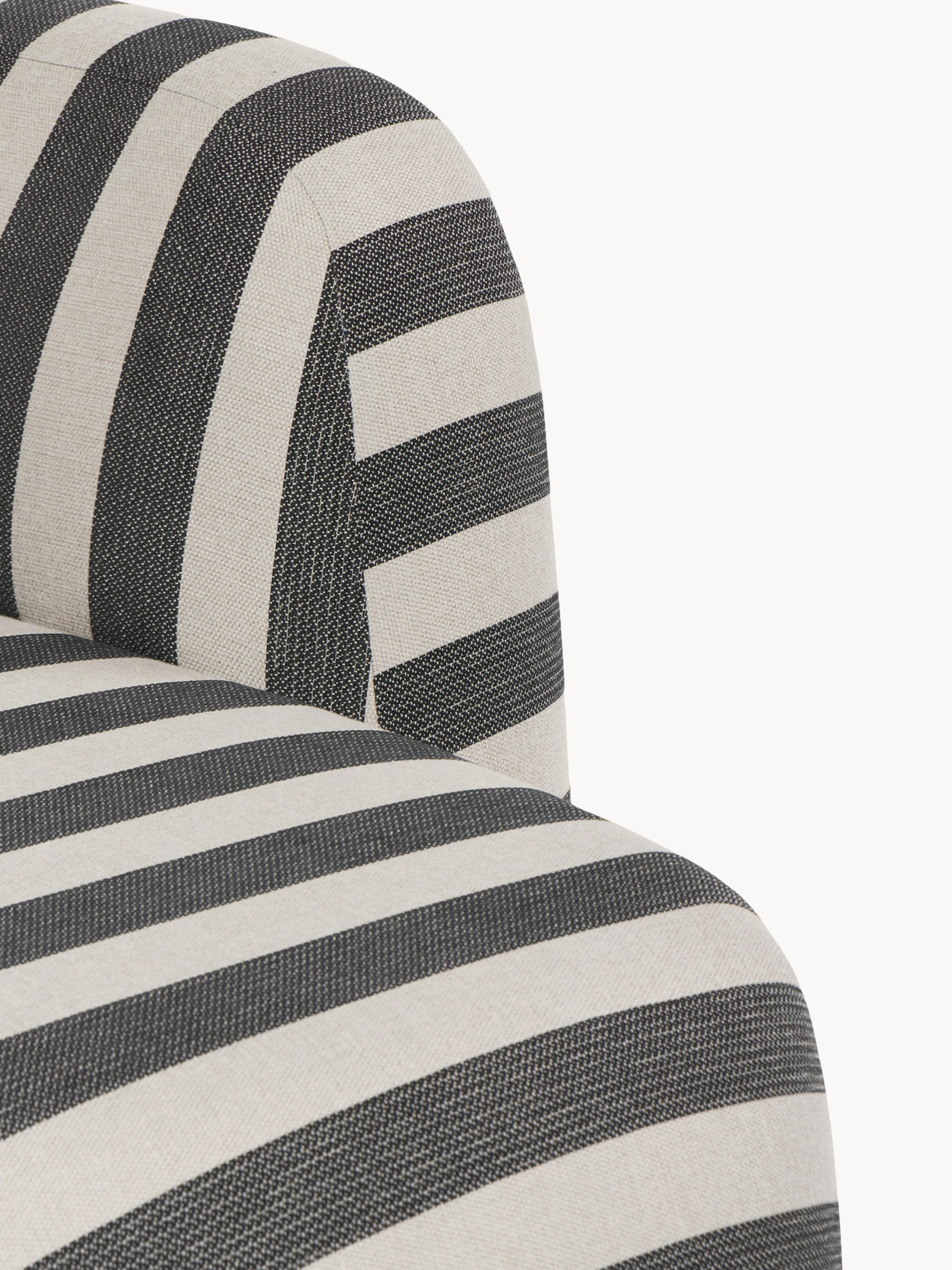 XL modulaire gestreepte hoekbank Wolke met chaise longue