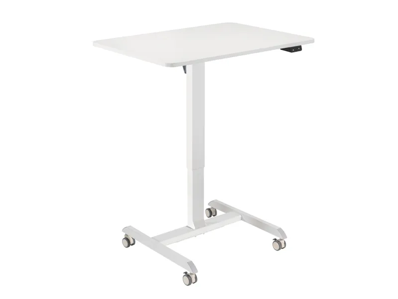 LogiLink Sit-stand workstation, single-motor, w/casters, white